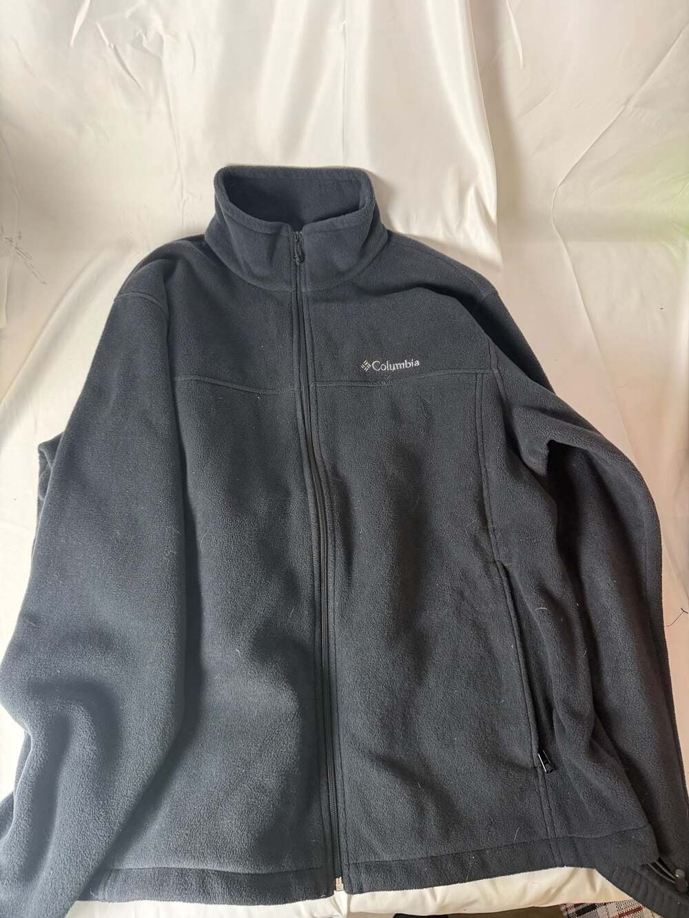 Columbia Men's Full Zip Fleece Jacket Black Size XL